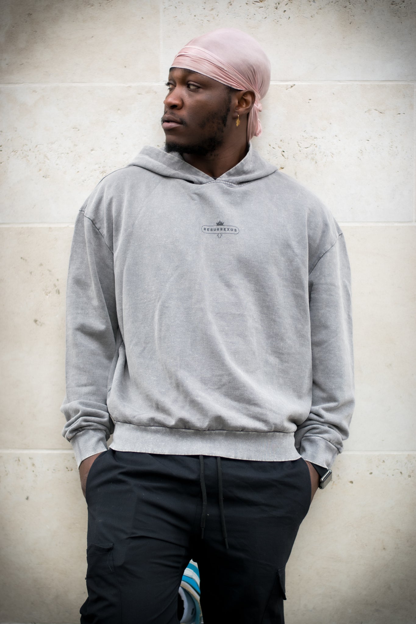 Asphalt Acid washed Oversized Hoodie