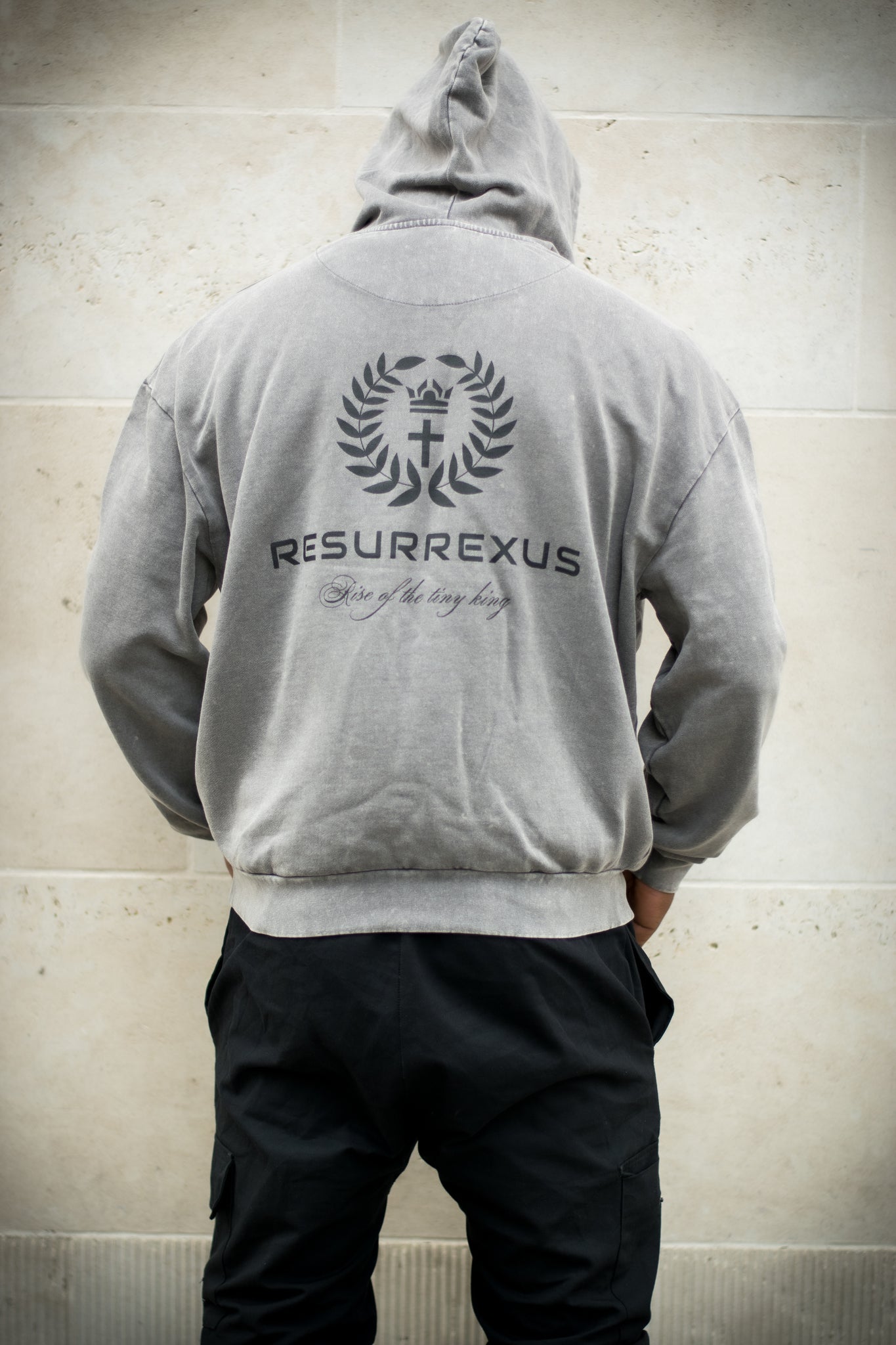 Asphalt Acid washed Oversized Hoodie