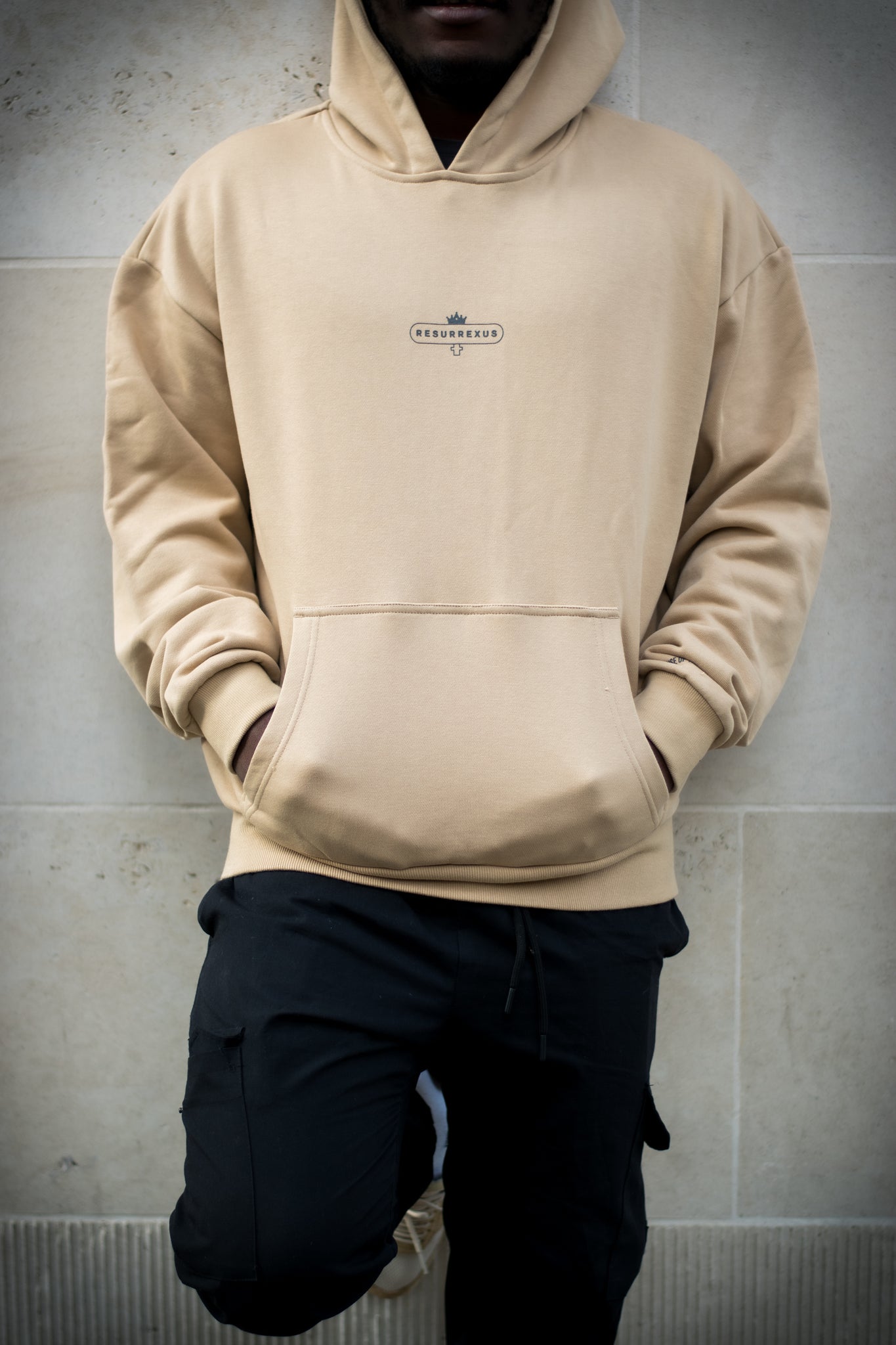 Union Beige Heavy Oversized Hoodie